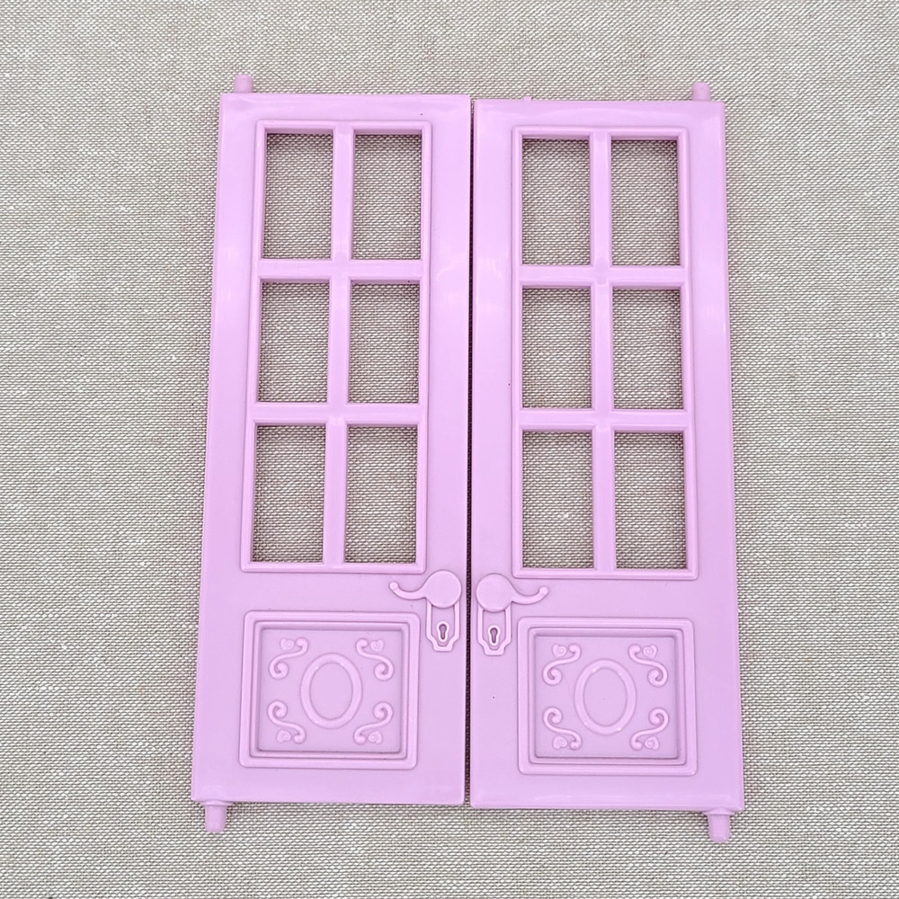 Fisher Price Loving Family Grand Mansion Twin Time Replacement- Purple Doors